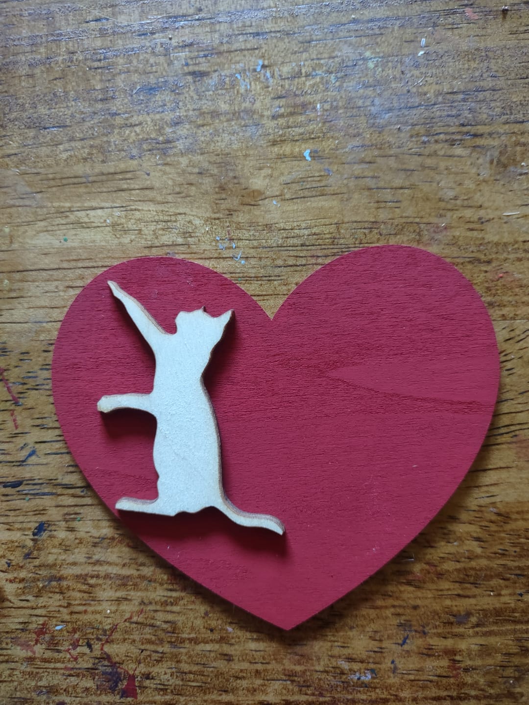 Customer photo review of Unfinished Wood Playing Cat Shape - Craft - up to 36"