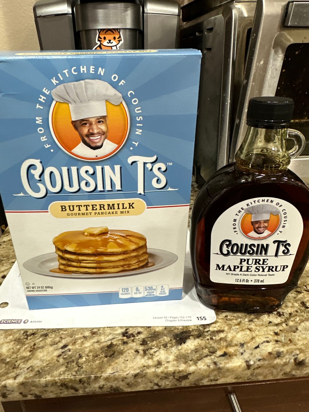 Customer photo review of Cousin T's Maple Syrup & 2 Pack Pancake Mix Bundle