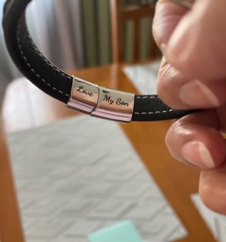 Customer photo review of To My Nephew/To My Uncle Bracelet "Forever Linked Together" | Braided Leather Bracelet