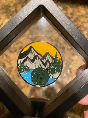 Customer photo review of 1 to 60 Year Mountain Scene Specialty AA Recovery Medallion - Tri-Plated Chip/Coin/Token