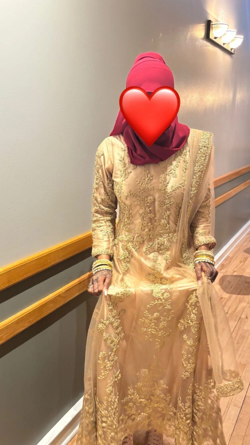 Customer photo review of Pakistani Women's Wear Designer Anarkali Gown Suit Heavy Embroidery Work Gown