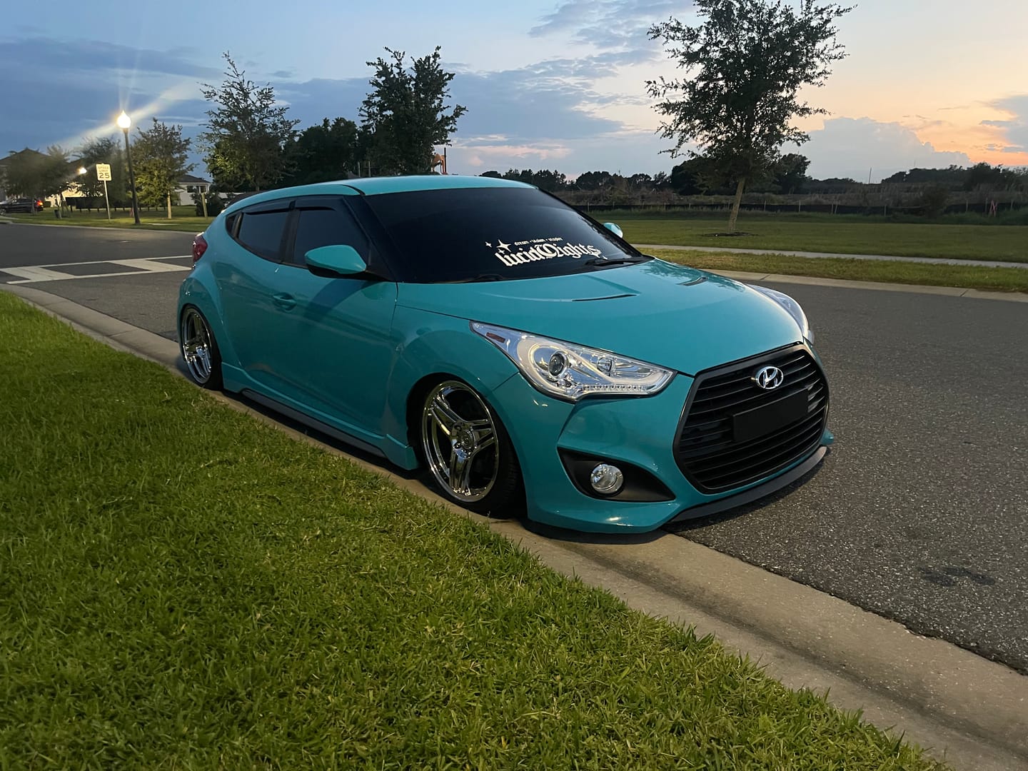 Customer photo review of High Glossy Miami Blue Vinyl Wrap
