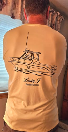 Customer photo review of Dri-Fit Custom Boat Shirts - Long Sleeve