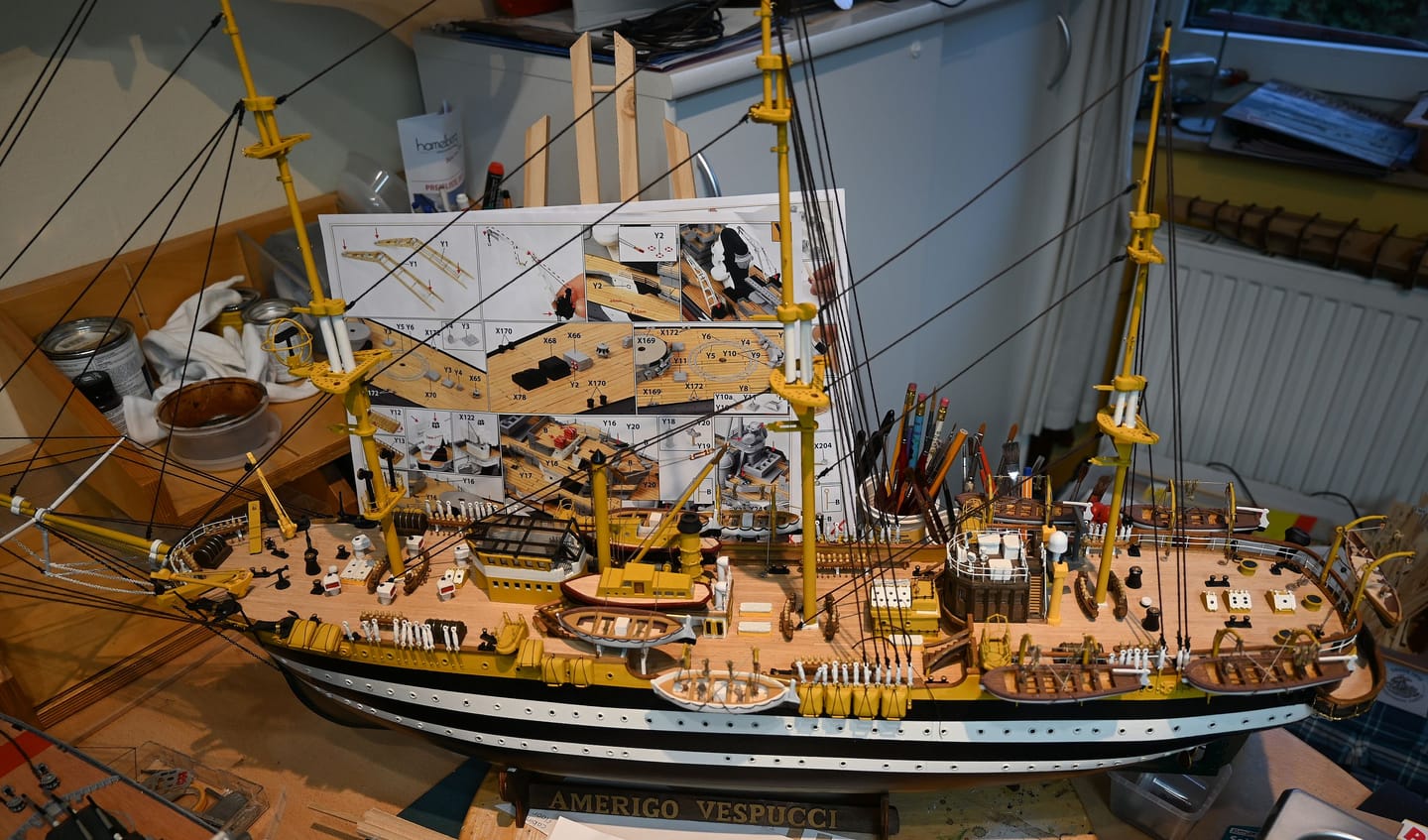 Customer photo review of Maqueta Barco Amerigo Vespucci