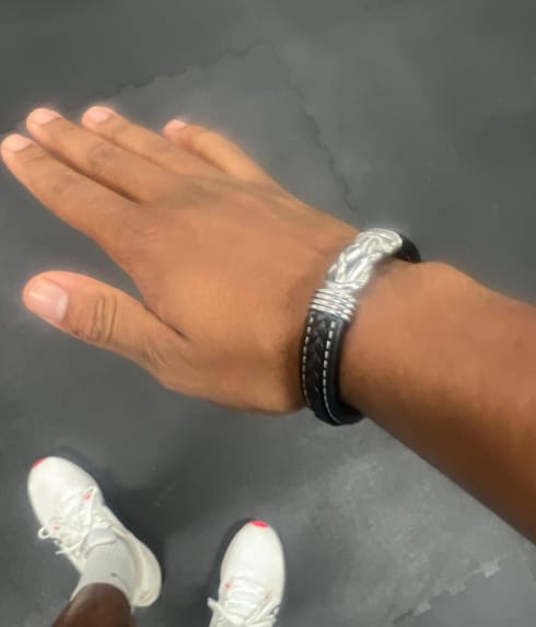 Customer photo review of To My Nephew/To My Uncle Bracelet "Forever Linked Together" | Braided Leather Bracelet