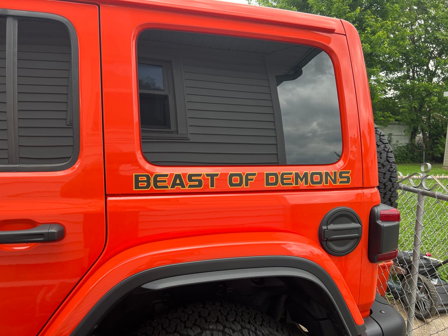Customer photo review of Premium Hood Lettering | Set of 2