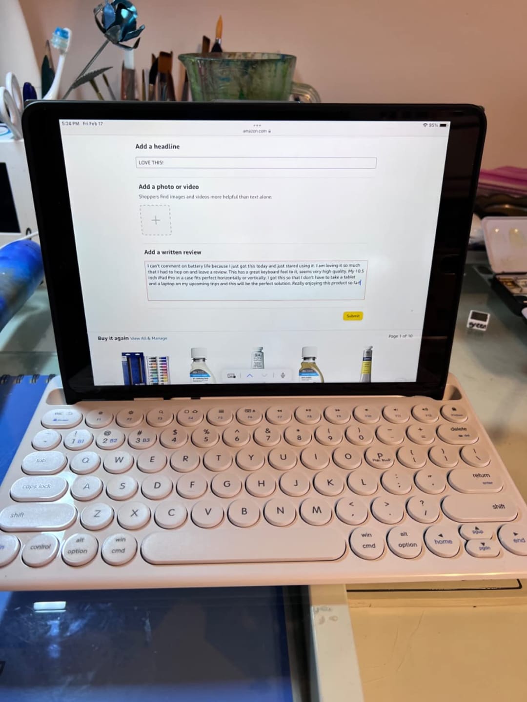 Customer photo review of iPad Keyboard Bluetooth | & Mac, iPhone