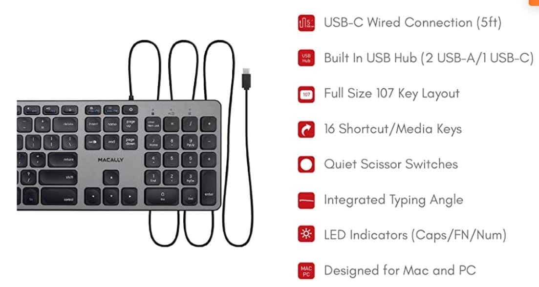 Customer photo review of USB C Keyboard | USB Hub for Mac / PC