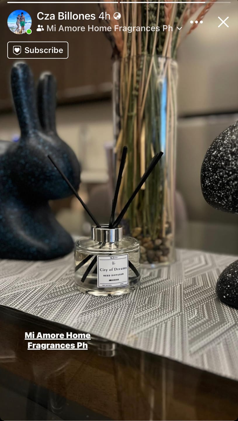 Customer photo review of Mi Amore PREMIUM REED DIFFUSER 150ML