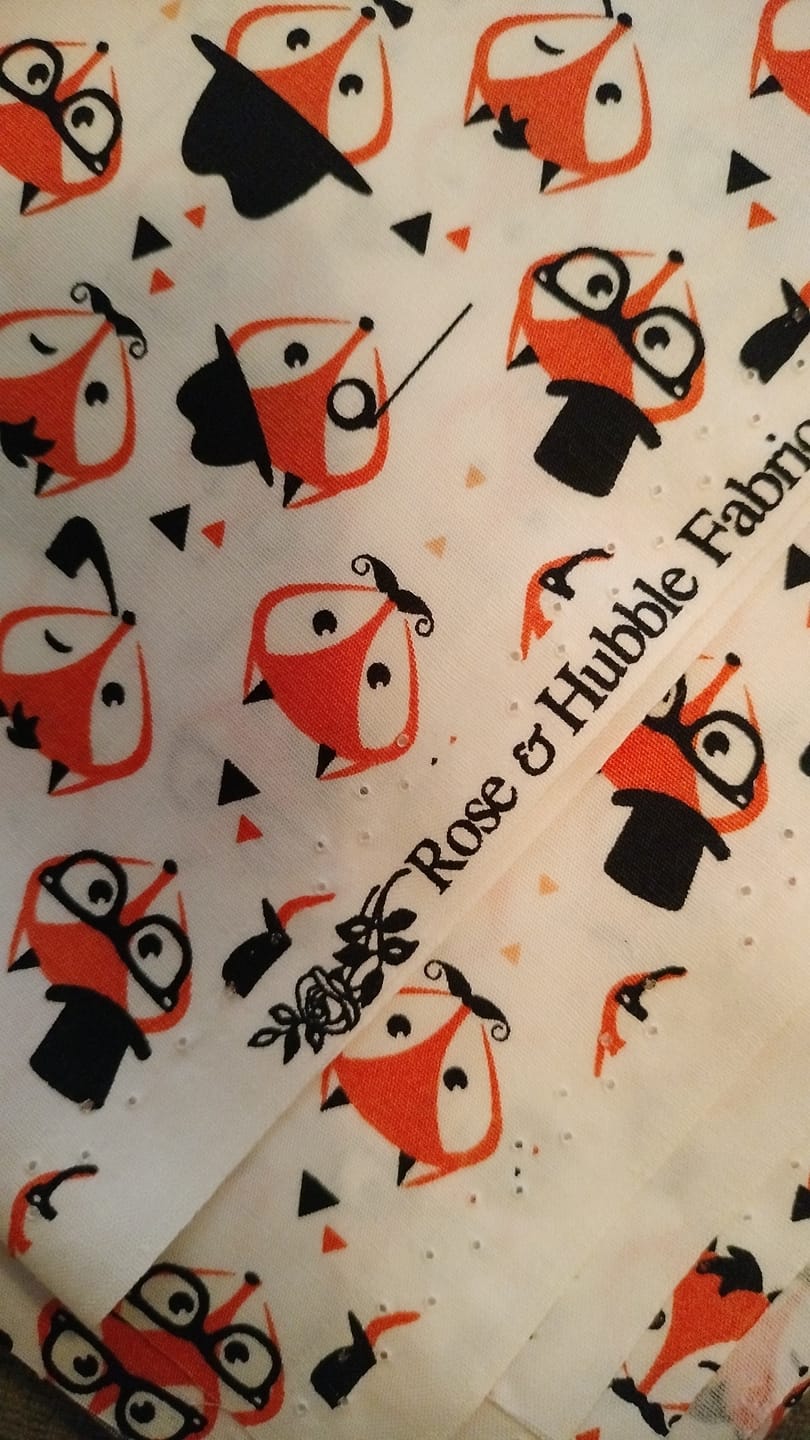 Customer photo review of Fancy Foxes Rose & Hubble Cotton Poplin Fabric