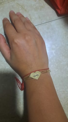 Customer photo review of צמיד חריטה לב Noni