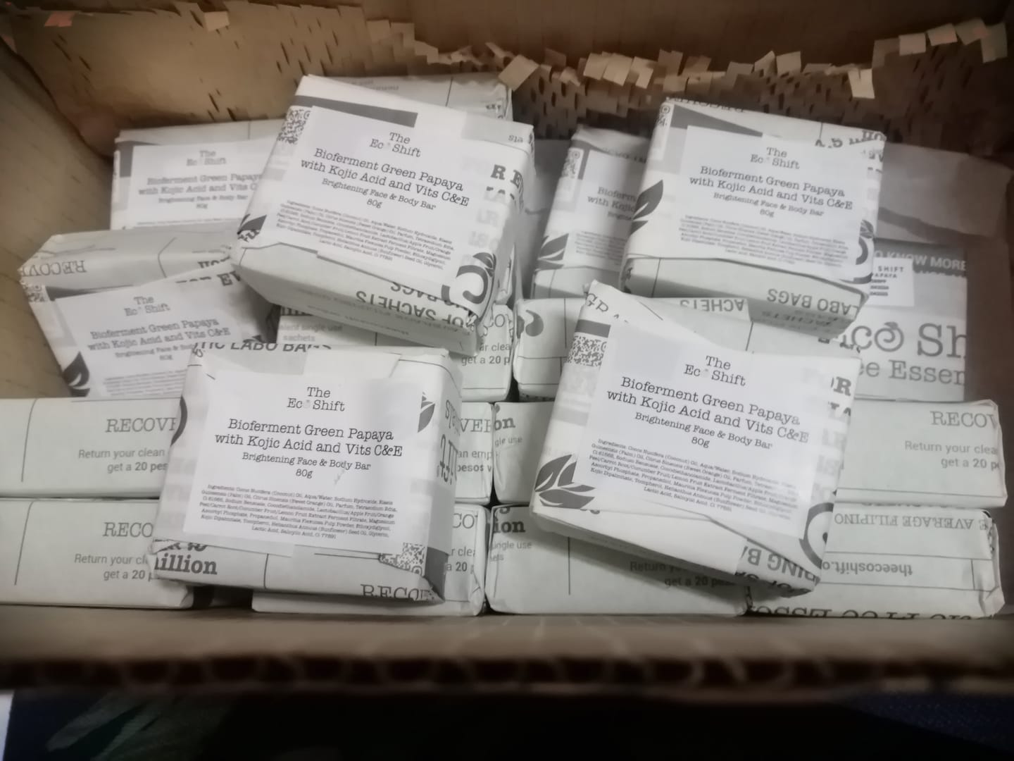 Customer photo review of Brightening Face & Body Bar Bioferment Green Papaya with Vits C & E