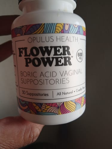 Customer photo review of Flower Power® Boric Acid Suppositories for Odor and Balance (30ct/ea)