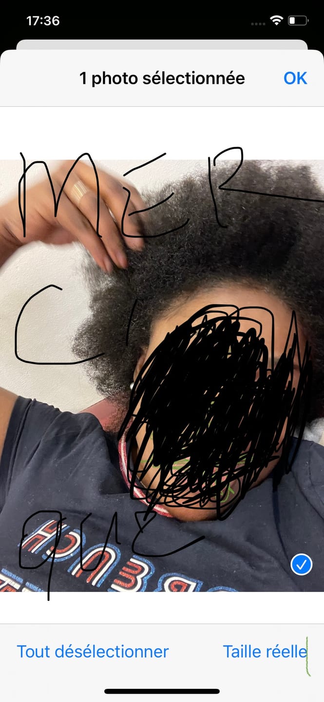Customer photo review of Hair Growth Potion - Extra Strength