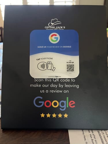 Customer photo review of Google Reviews - Plate
