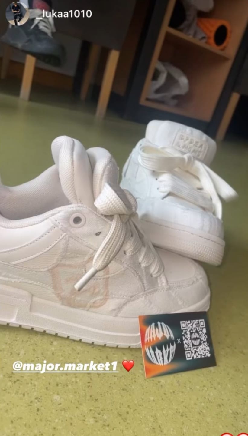 Customer photo review of Double Tongue Sneakers
