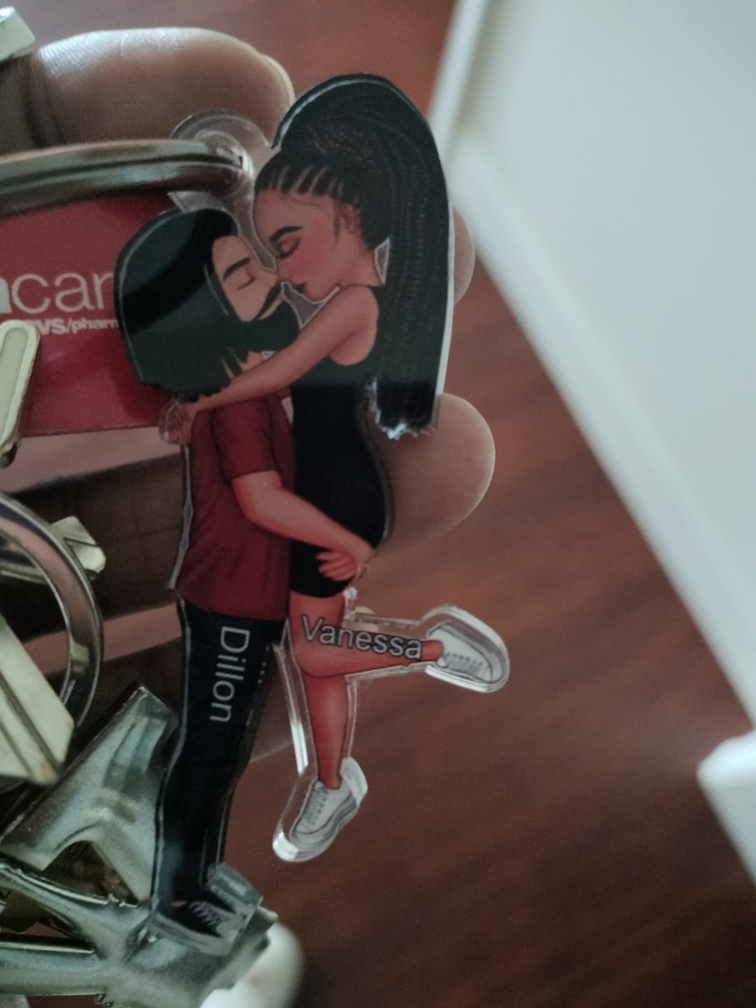 Customer photo review of Doll Couple Kissing Hugging  Personalized Ornament