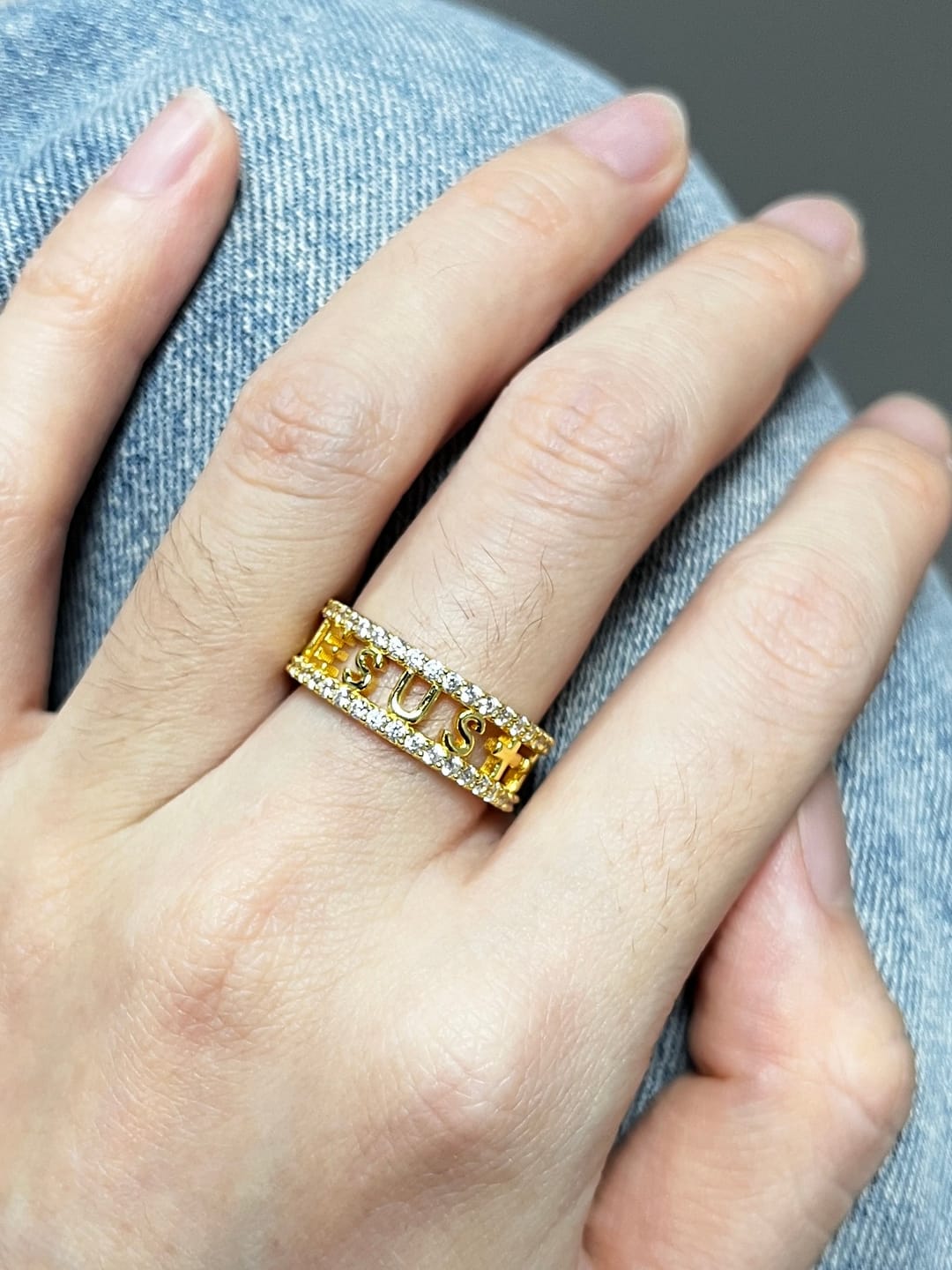 Customer photo review of Trinity Cross Ring