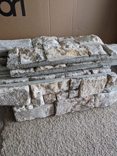 Customer photo review of Asher Travertine Z Panel Interlock 200x600mm