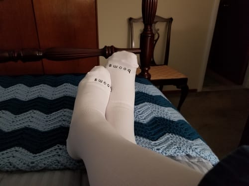Customer photo review of 15-20 mmHg - SOLID - Unisex - Booms Compression Socks