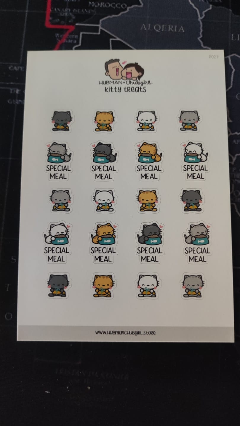 Customer photo review of Kitty Treats Planner Stickers