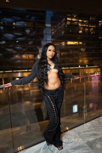 Customer photo review of THE VILLAIN MOTO JACKET (BLACK DENIM)