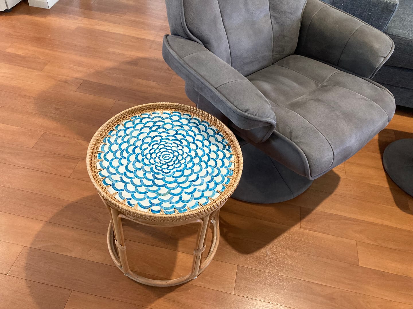 Customer photo review of Bloom Rattan Table