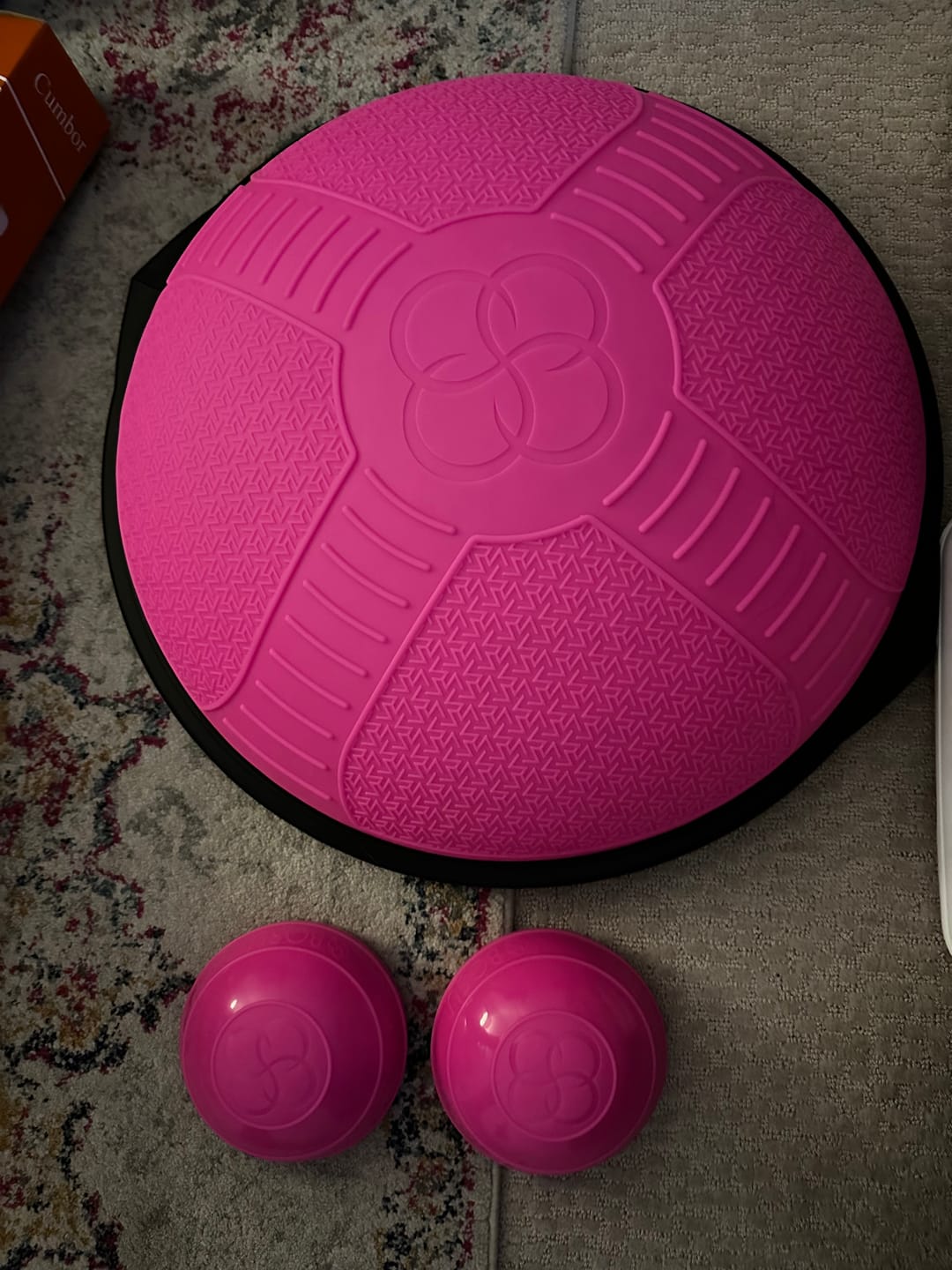 Customer photo review of Limited Edition Pink BOSU® NexGen™ Home Balance Trainer