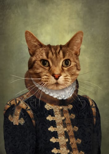 Customer photo review of The Count: Custom Pet Portrait