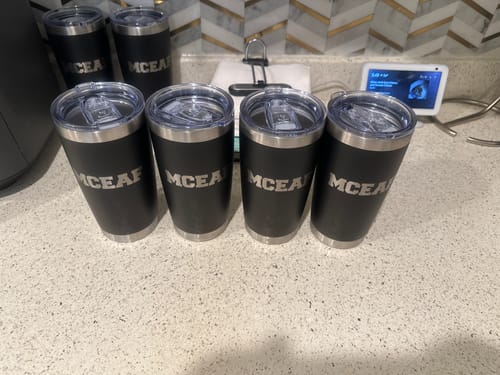 Customer photo review of (6) Custom Laser Engraved - 20oz Tumblers