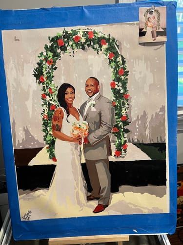 Customer photo review of Custom Paint By Numbers Kit - Upload Your Photo - Brush Set Included