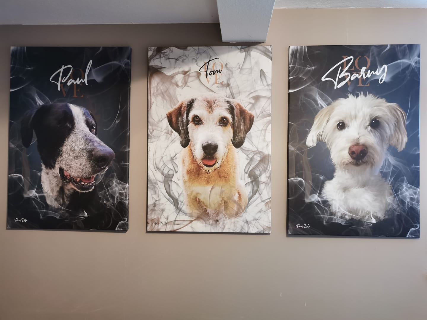 Customer photo review of Personalisiertes Portrait Poster und Leinwand - Rauch Stil