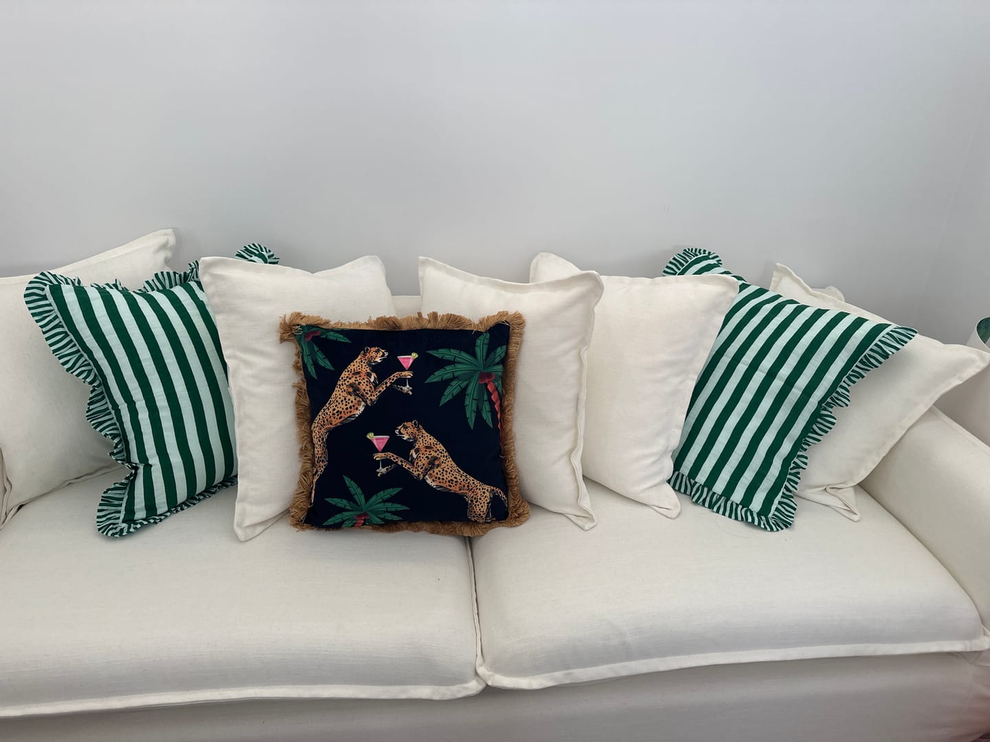 Customer photo review of Cocktail Leopards Cushion