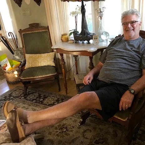 Customer photo review of Men's Earthing Moccasins Moose Hide with Heavy Oil Tan Soles