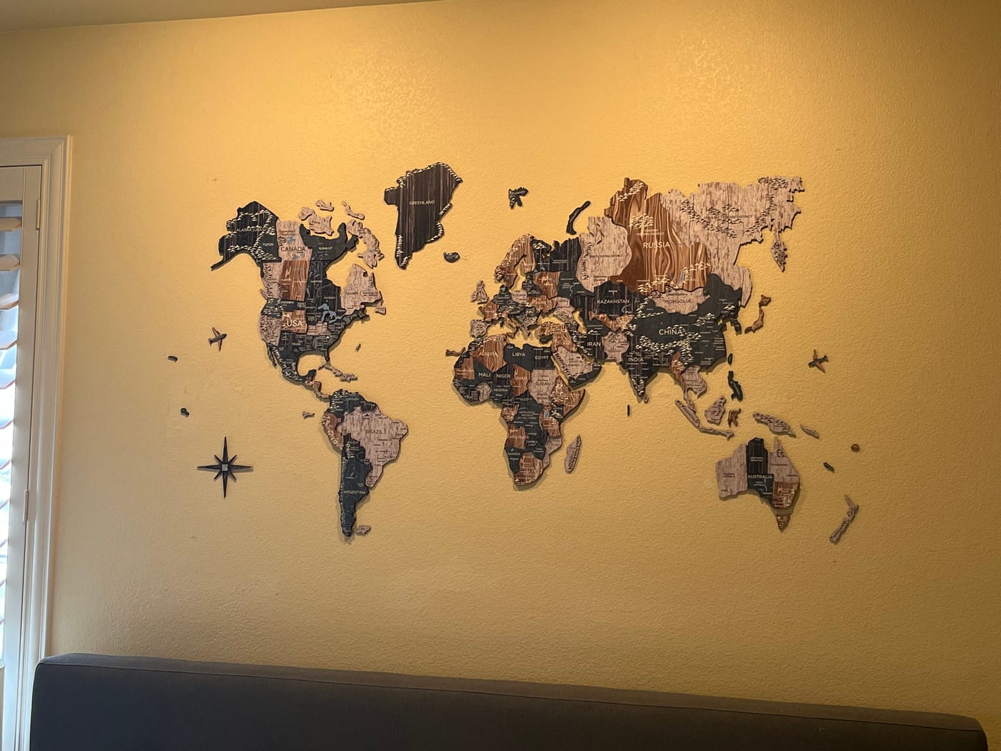 Customer photo review of 3D Wooden World Map Mystery