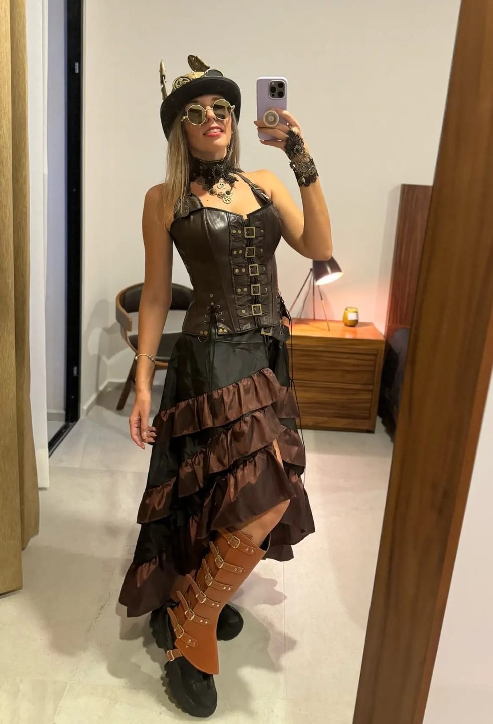 Customer photo review of Bustle Steampunk skirt