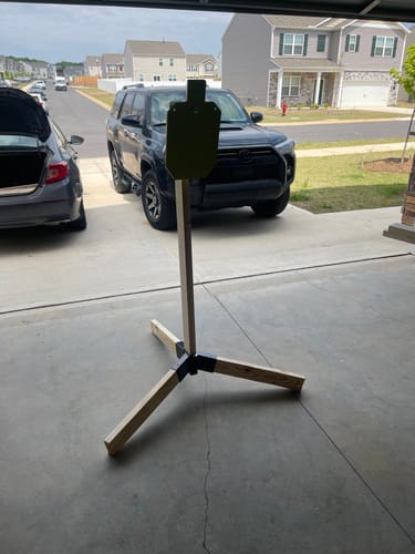 Customer photo review of Tripod Bracket 2X4 Target Stand Base - 1 PACK