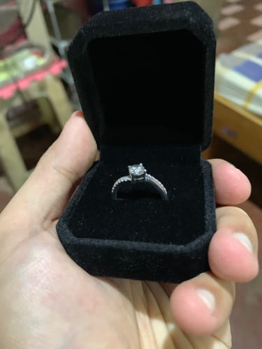 Customer photo review of .50ct Aristi Twisted Engagement Ring