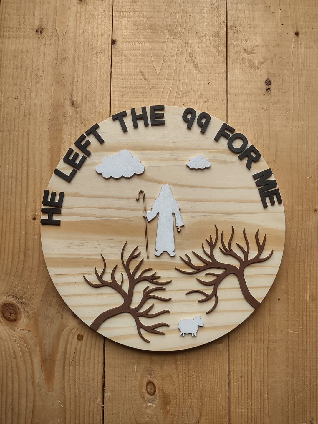 Customer photo review of Unfinished Wood Cute Sheep Shape - Craft - up to 36"