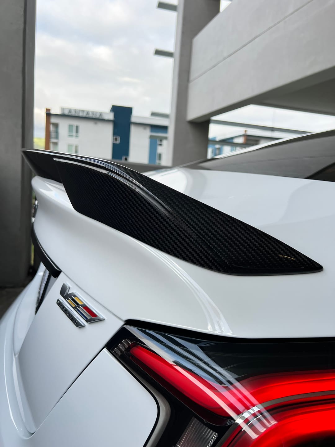 Customer photo review of Pre-Order 2022-2024 Cadillac CT5-V Blackwing Gloss Carbon Fiber Rear Spoiler