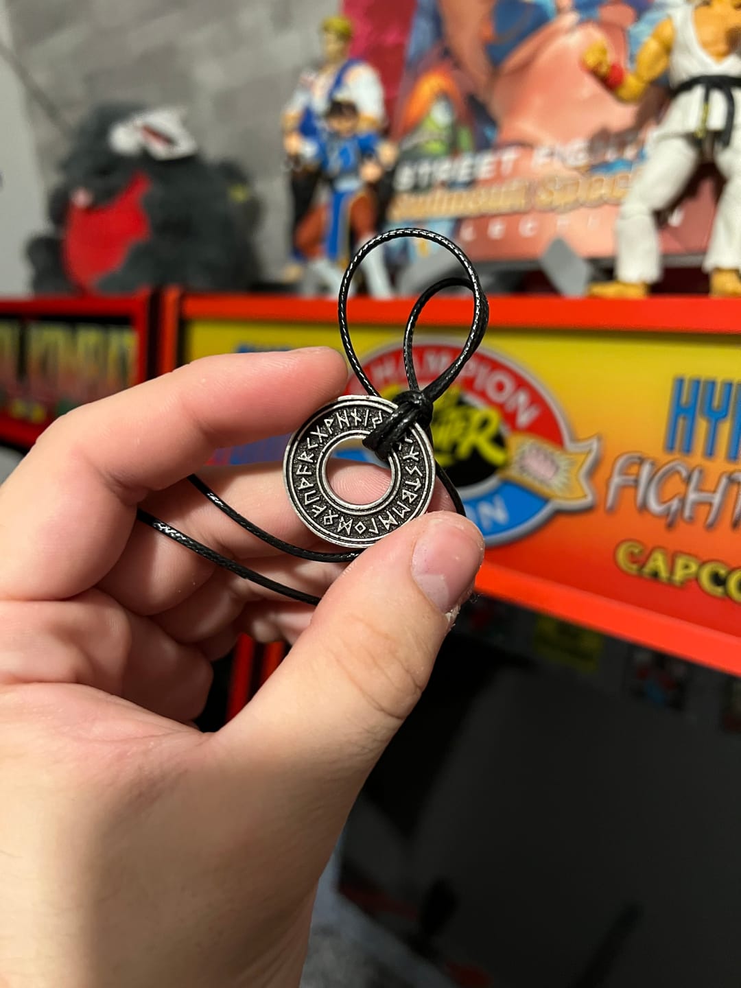 Customer photo review of Runed Coin Pendant