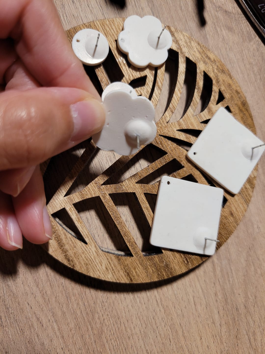 Customer photo review of Earring Post Embedder Kit