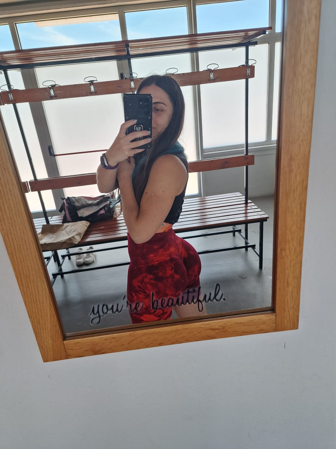 Customer photo review of Shorts Maltinto Rosso Inferno
