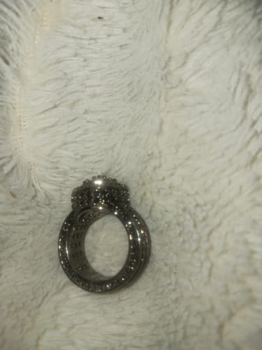 Customer photo review of Blacked Out High End CZ Blizzard Ring