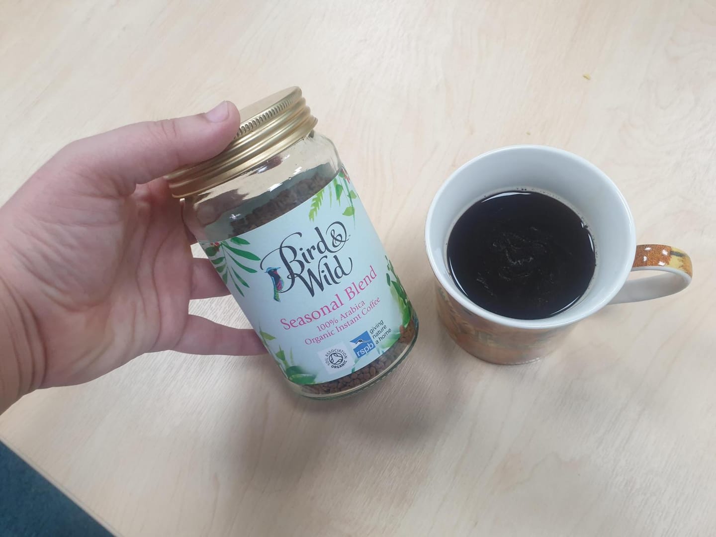 Customer photo review of Organic Instant Coffee 100% Arabica 100g Jar - 100g