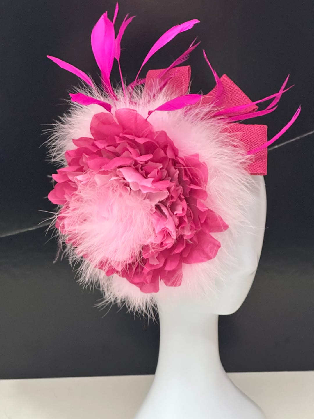 Customer photo review of Ostrich with Marabou Feather Boa