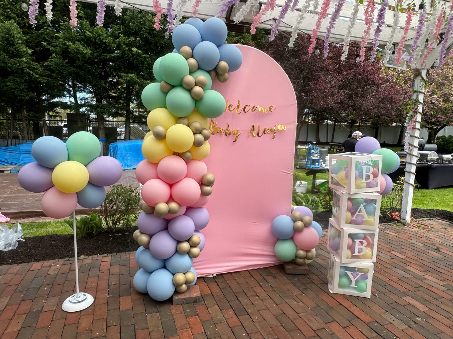 Customer photo review of Chiara Backdrop Wall Set, Arched Wall Set Birthday&Baby Shower&Wedding Party Decoration