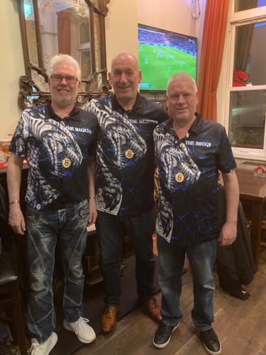 Customer photo review of Maxcorners Fire Dragon 2 ( Ball 8 ) Billiards Multicolor Option Personalized Unisex Shirt