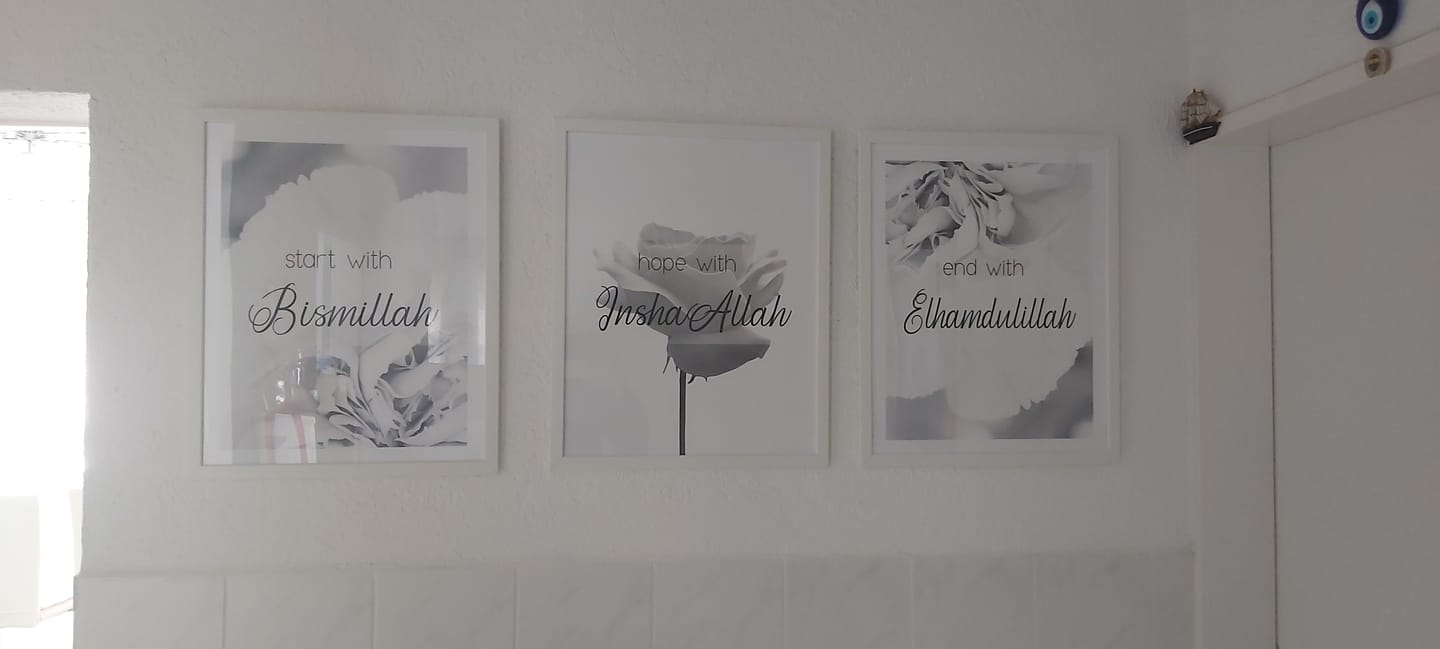 Customer photo review of Start with Bismillah - rosa, weiß oder beige