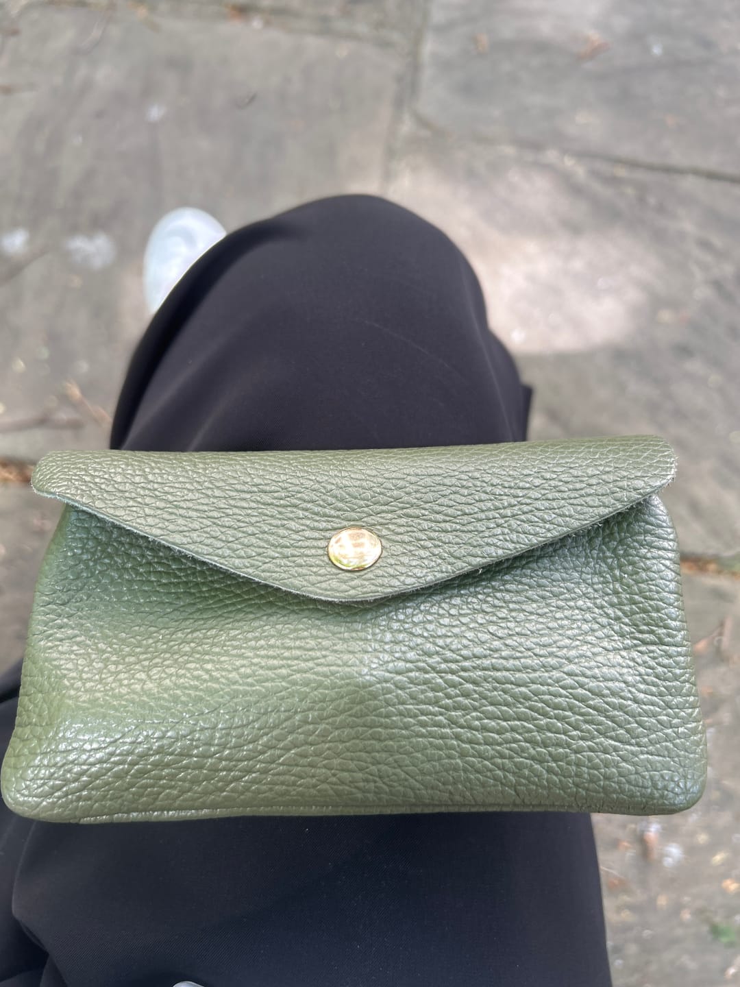 Customer photo review of Medium Popper Leather Purse